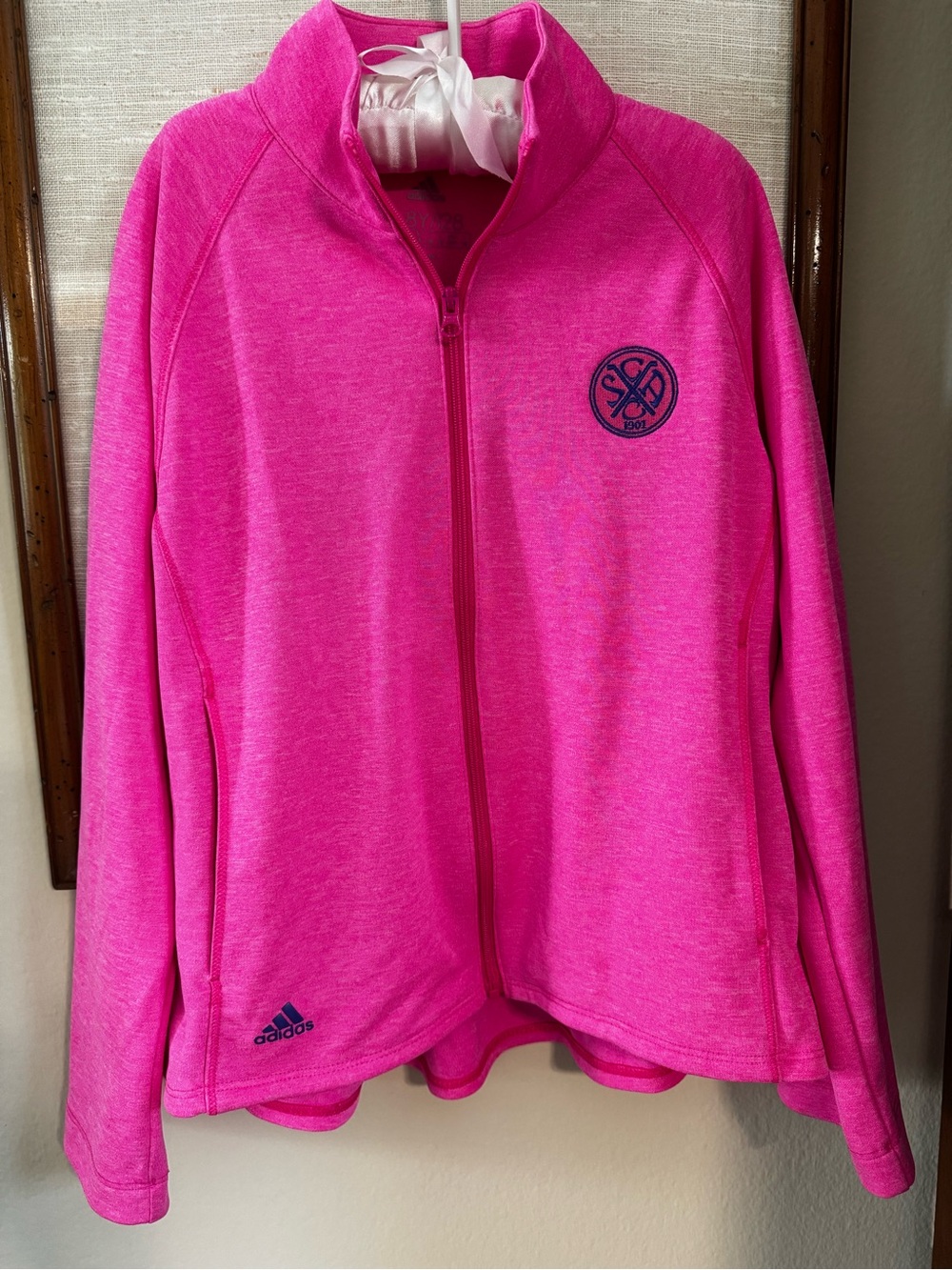 Girls Adidas SACC (private club) Pink Full-Zip Jacket
